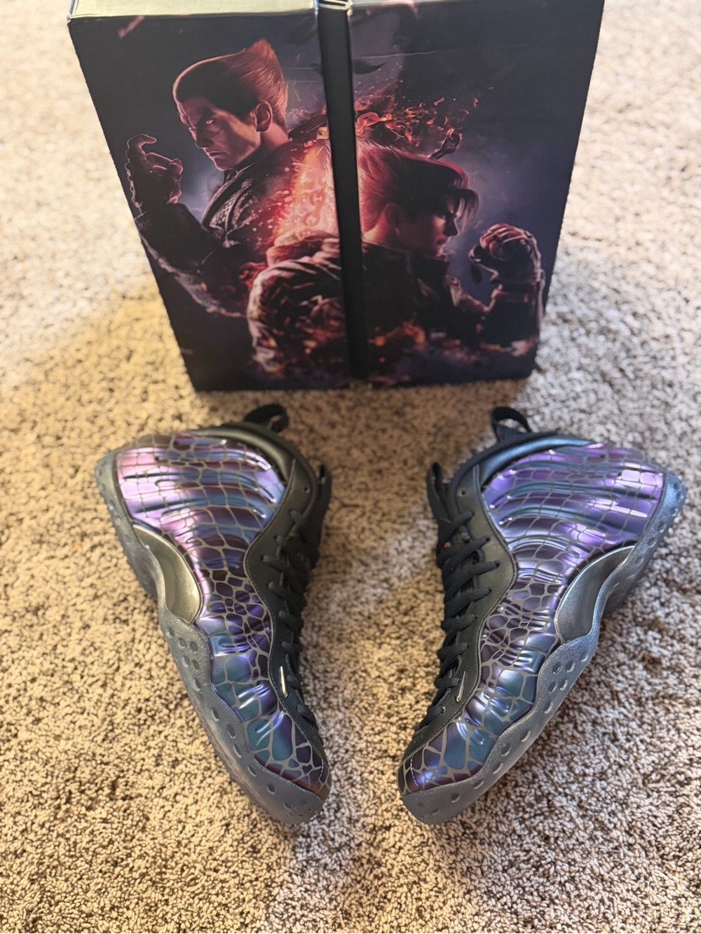 Nike Men's Iridescent Purple Foam-Style Sneakers